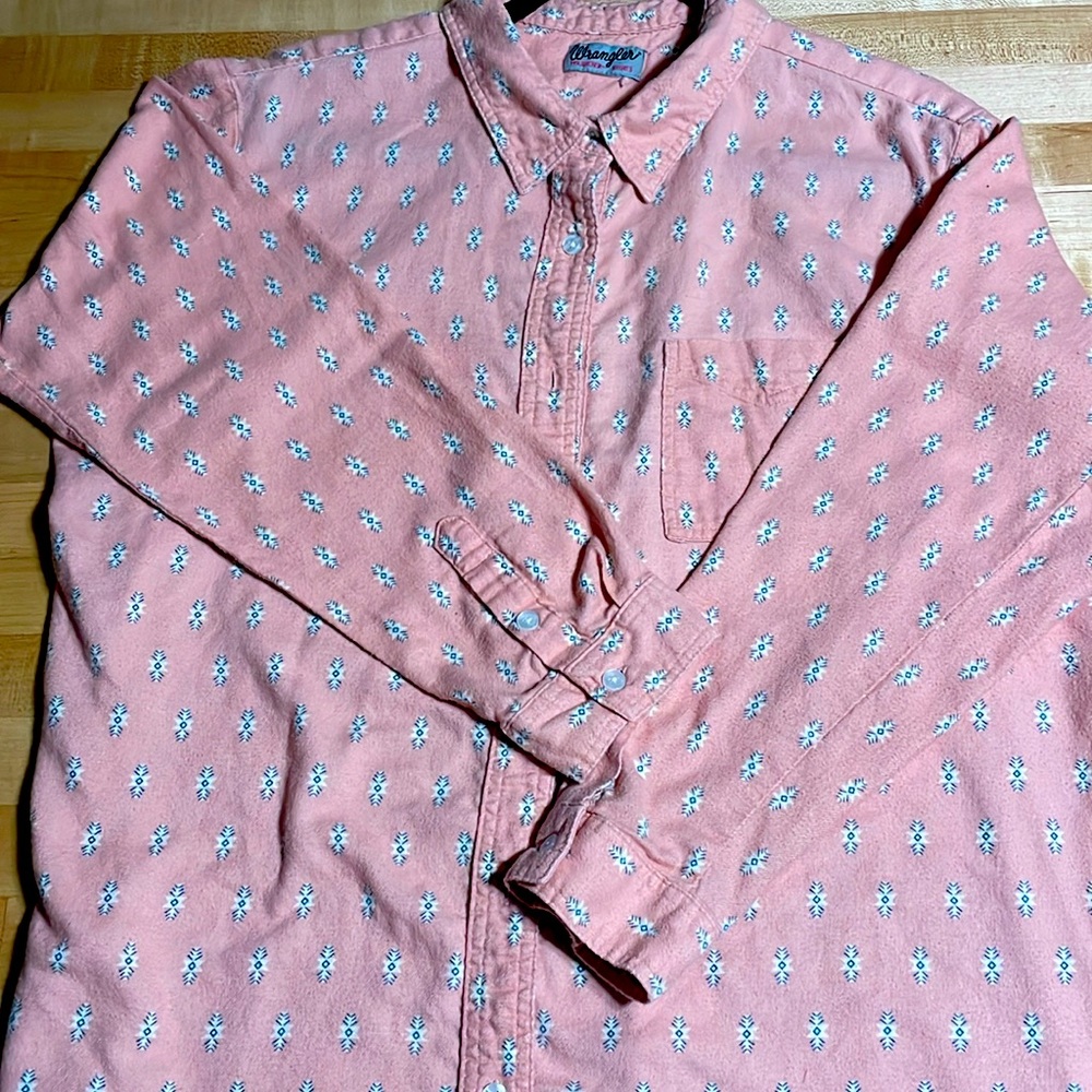 Pink Wrangler Button Up shirt